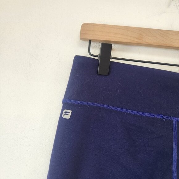 Fabletics Blue White Ankle 7/8 Leggings High Waisted Yoga Tights Activewear Sz S - Picture 5 of 6
